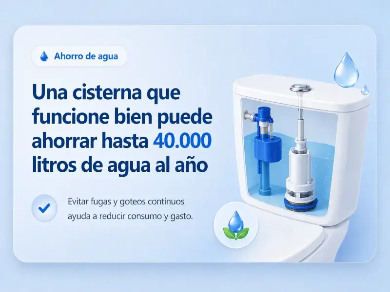 Ahorro de agua con una cisterna que funciona bien en Barcelona